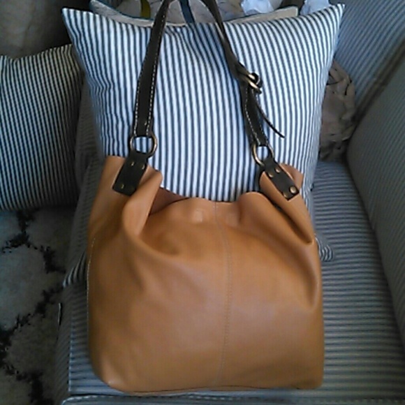 Lucky Brand Handbags - Lucky Brand Large Leather Hobo Bag